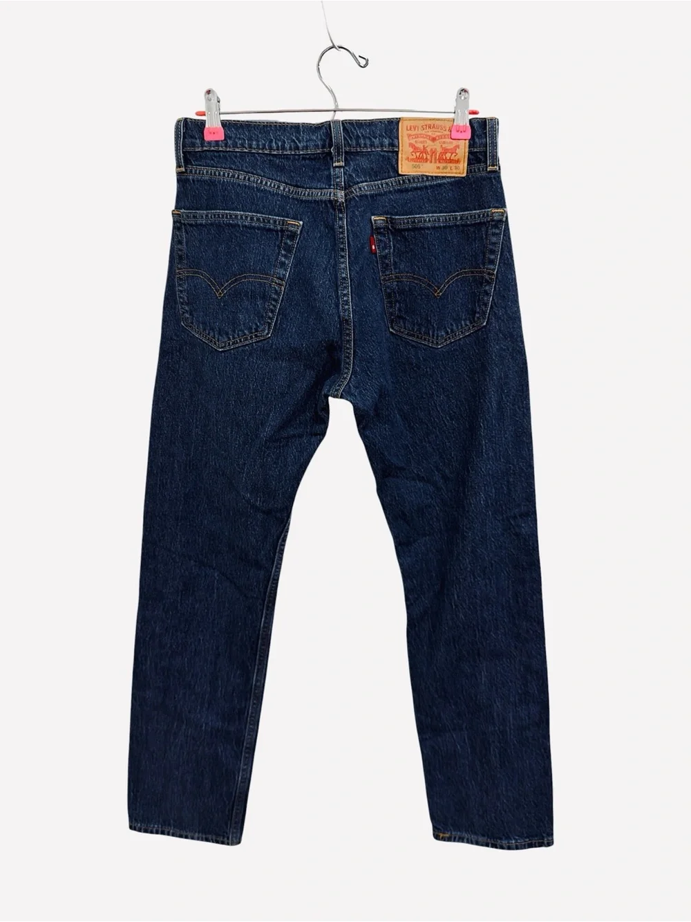 Levi’s 505 Regular Fit Straight Leg Dark Wash Jeans Men’s Size 30x30